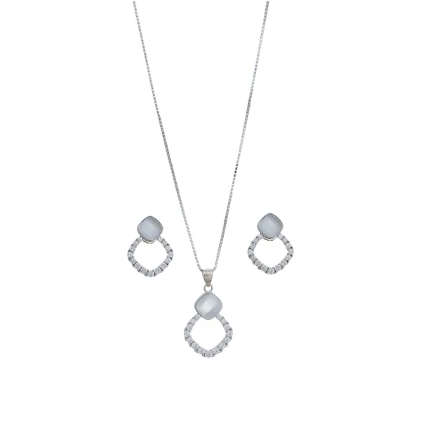 Moonstone_Cushion_Silver_Halo_Pendant_Necklace_With_Earrings_Default_Title