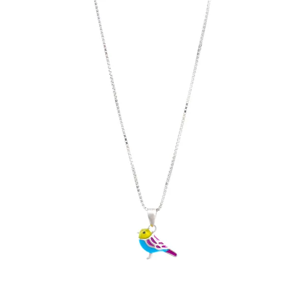 Vibrant_Enamel_Bird_Silver_Pendant_Necklace_With_Earrings_Default_Title