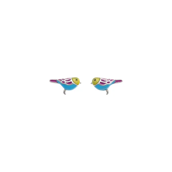 Vibrant_Enamel_Bird_Silver_Pendant_Necklace_With_Earrings_Default_Title
