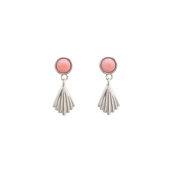 Queen_Conch_Shell_Silver_Necklace_With_Earrings_Default_Title