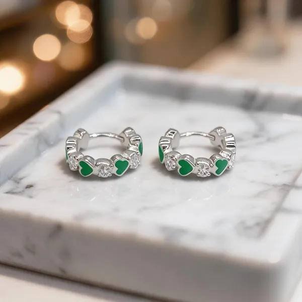 Enamel_Cz_Heart_Huggie_Earrings