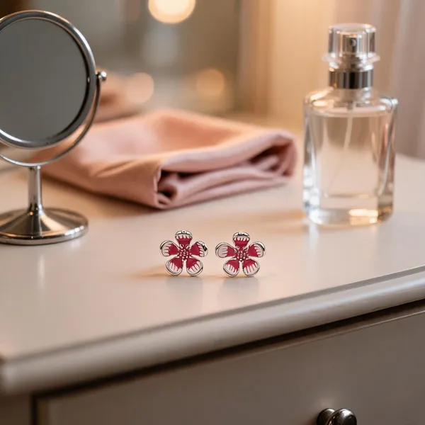 Vibrant_Plumeria_Enamel_Earrings