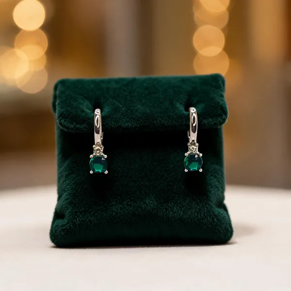 Elegant_Emerald_Green_Drop_Huggie_Earrings