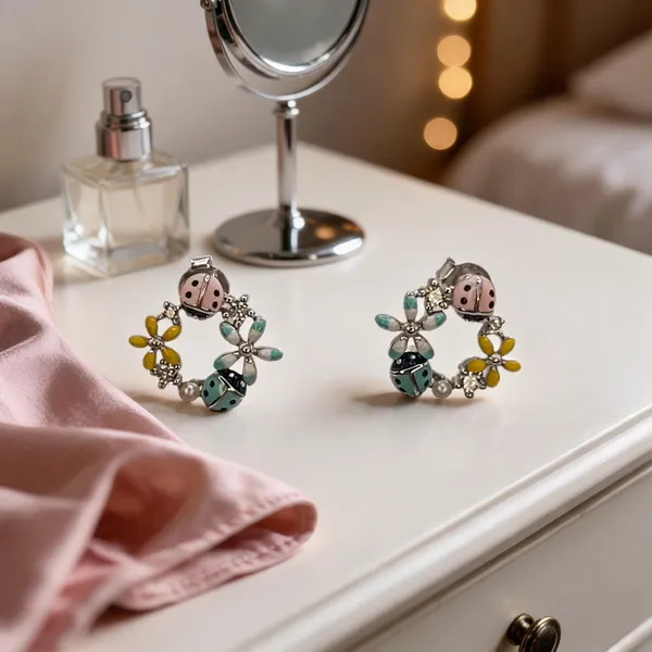 Enamel_Garden_Ladybug_Earrings