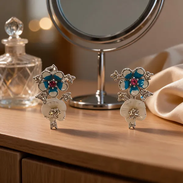 Enamel_Floral_Bouquet_Earrings