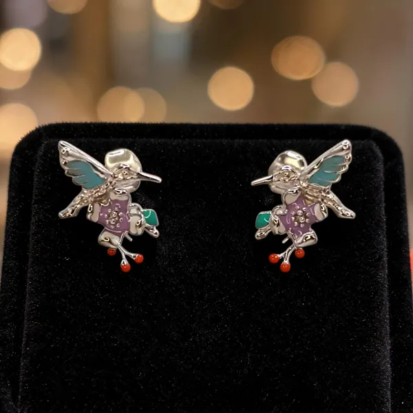 Colorful_Enamel_Hummingbird_Studs
