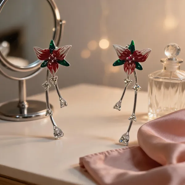 Crimson_Lily_Enamel_Drop_Earrings