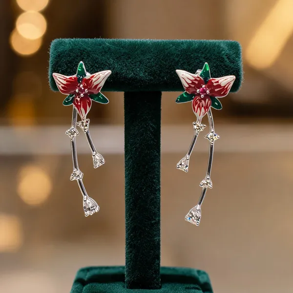 Crimson_Lily_Enamel_Drop_Earrings