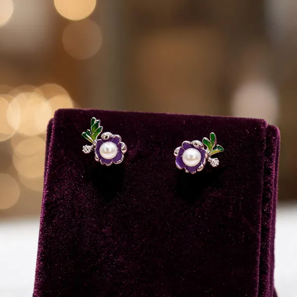 Lavender_Enamel_Blossom_Pearl_Earrings_Earrings_Only