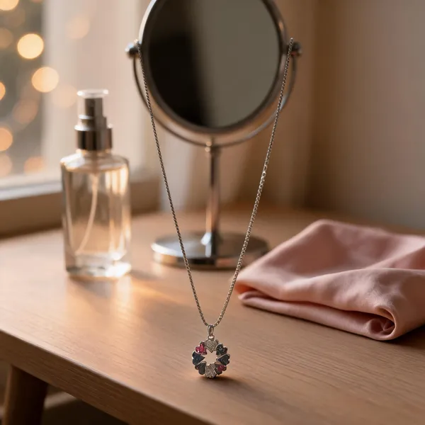 Chromatic_Heart_Wreath_Silver_Necklace