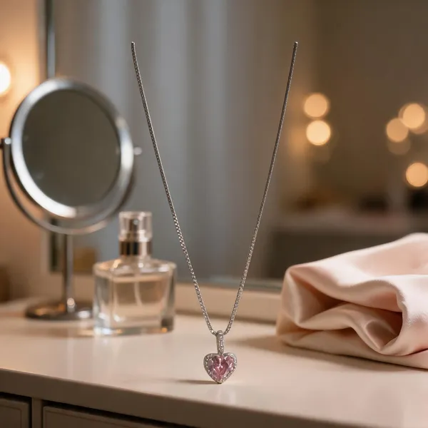 Halo_Pink_Heart_Pendant_Necklace