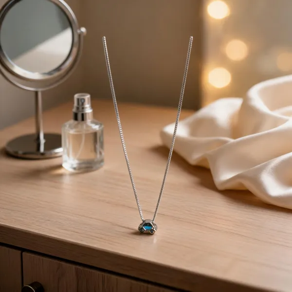 Whimsical_Blue_Enamel_Car_Necklace