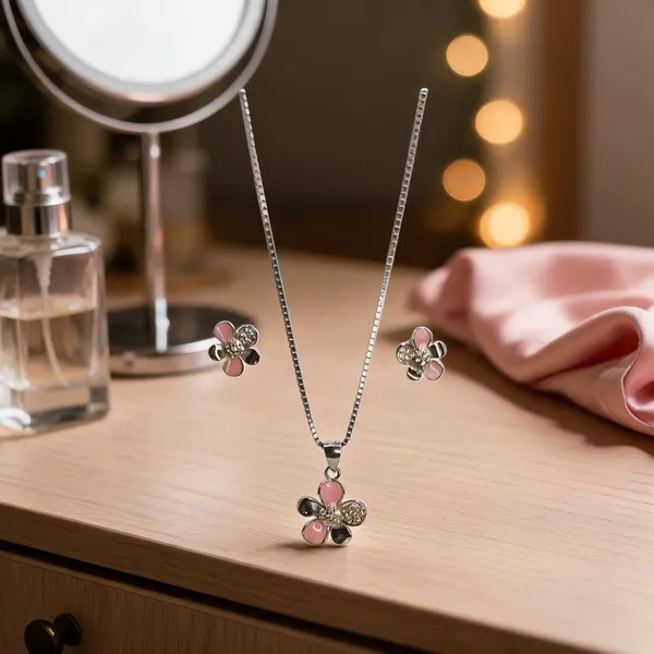 Petite_Pink_Floral_Necklace_Set