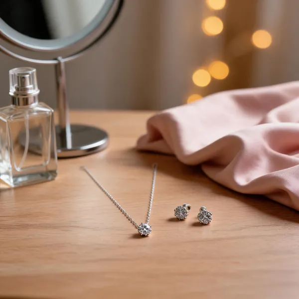 Classic_Solitaire_Cz_Necklace_And_Earring_Set