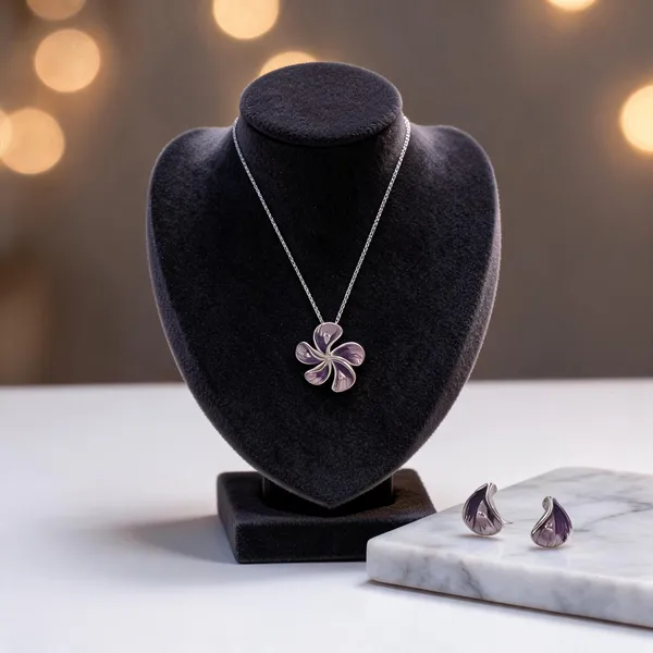 Enamel_Plumeria_Necklace_With_Earring