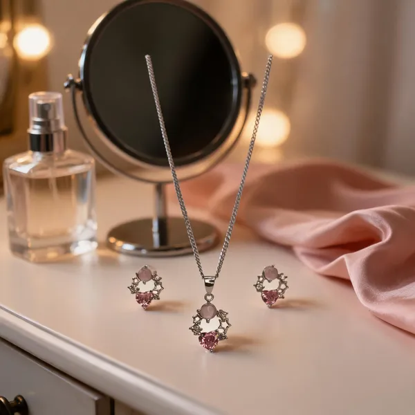 Celestial_Heart_Pink_Stone_Necklace_Set