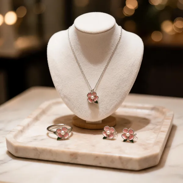 Sakura_Blossom_Pearl_Necklace_Set_With_Ring