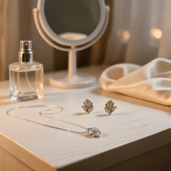 Luminous_Shell_Leaf_Necklace_Earring_Set