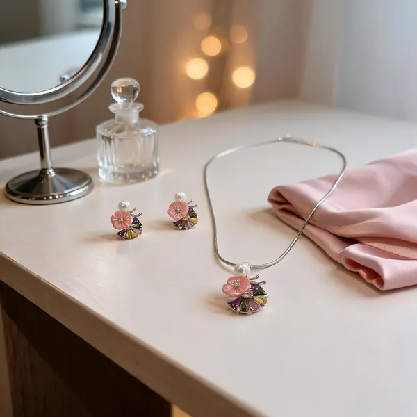 Pastel_Bloom_Floral_Pearl_Necklace_Set