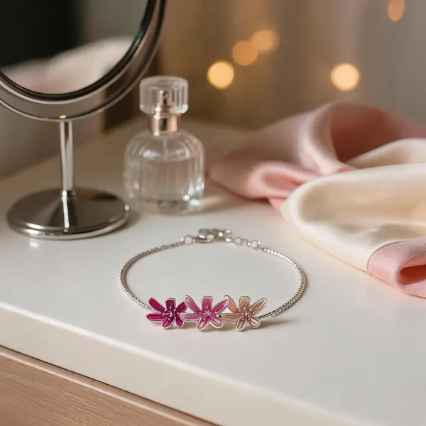 Fuchsia_Ombr_Blossom_Bracelet