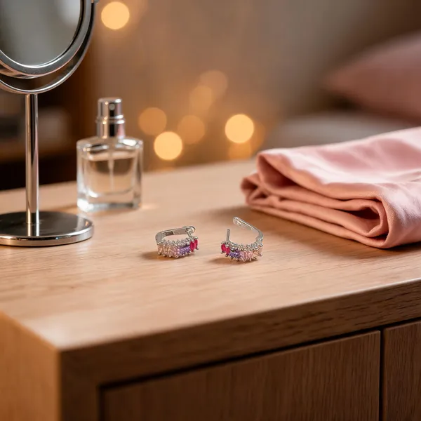 Pastel_Baguette_Huggie_Earrings
