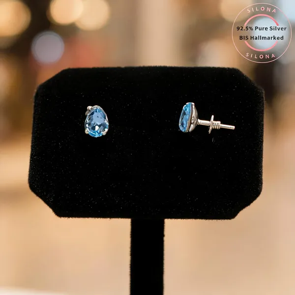Classic_Pear_Cut_Blue_Stud_Earrings
