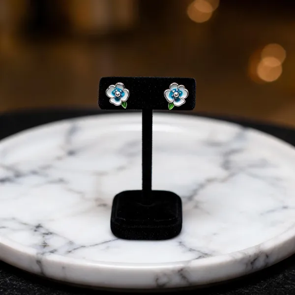 Blossom_Blue_Enamel_Studs