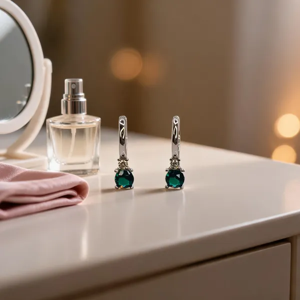 Chic_Emerald_Hue_Huggie_Earrings