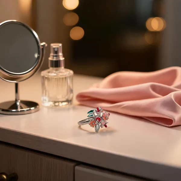 Enamel_Hummingbird_Flower_Bouquet_Ring