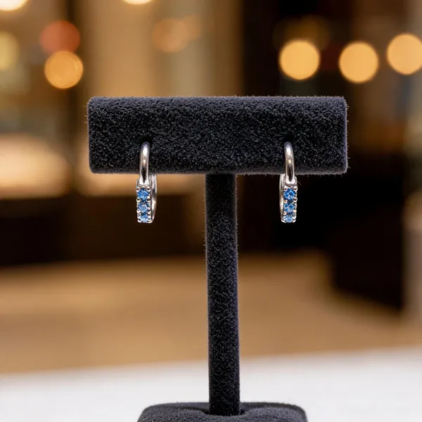 Minimalist_Cz_Huggie_Hoops_Blue