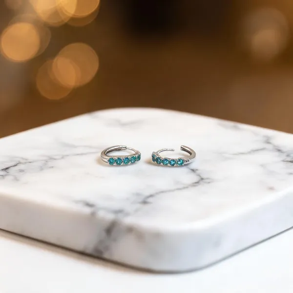 Minimalist_Cz_Huggie_Hoops_Aqua_Blue