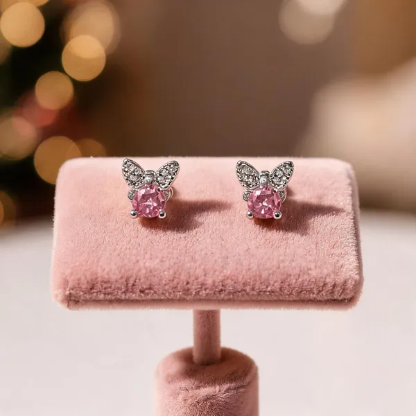 Whimsical_Pink_Butterfly_Studs_Yellow