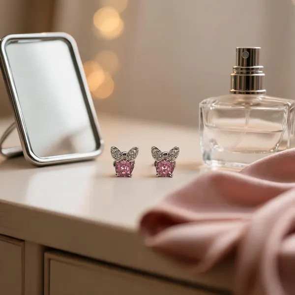 Whimsical_Pink_Butterfly_Studs_Blue