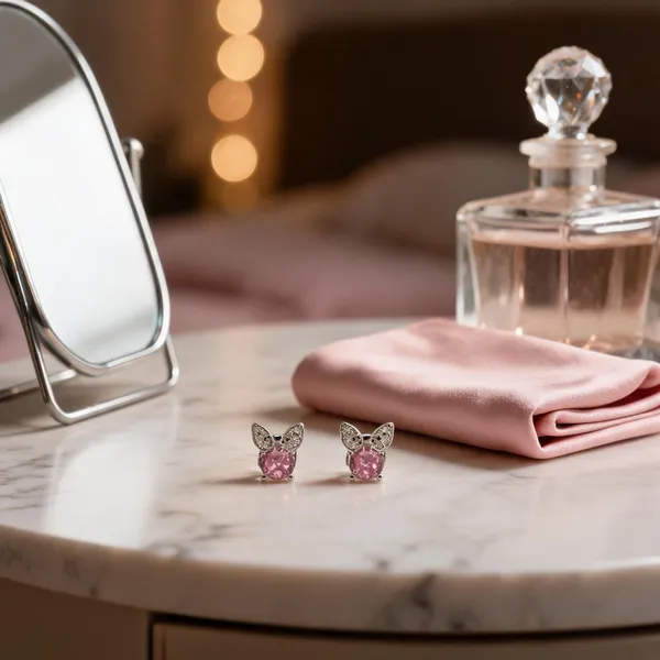 Whimsical_Pink_Butterfly_Studs_Clear