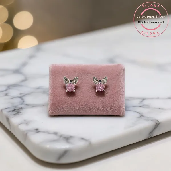 Whimsical_Pink_Butterfly_Studs_Clear