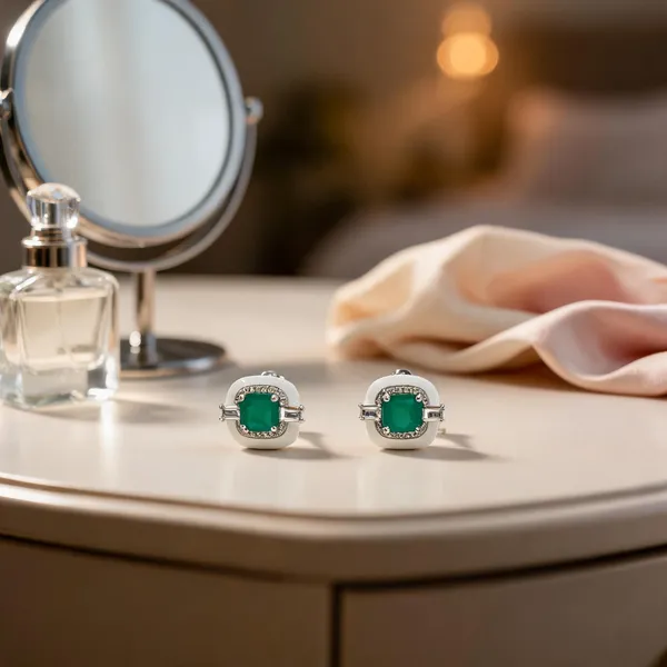 Emerald_Hue_Enamel_Studs_Green