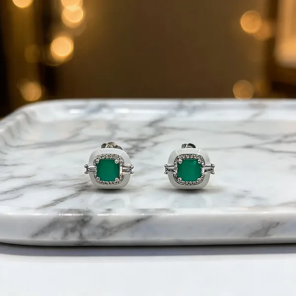 Emerald_Hue_Enamel_Studs_Green