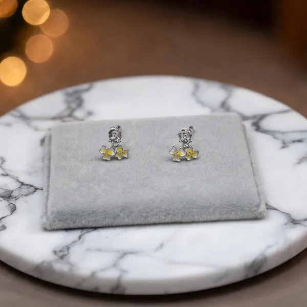 Dainty_Enamel_Frangipani_Stud_Earrings_Clear