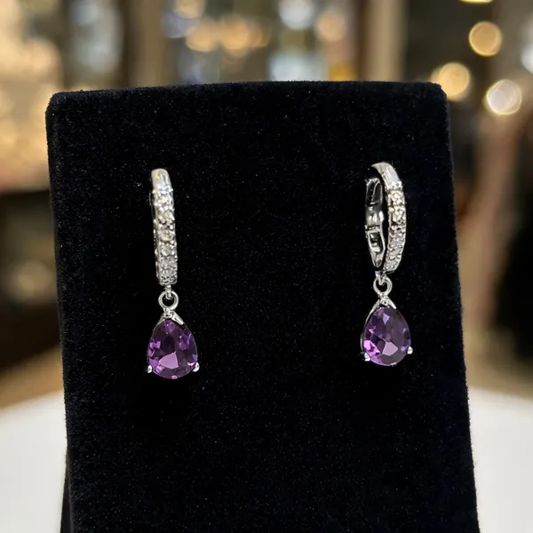 Pear_Drop_Huggie_Earrings_Purple