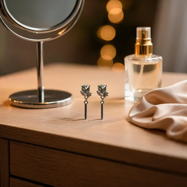Modern_Rosebud_Drop_Earrings_Beige
