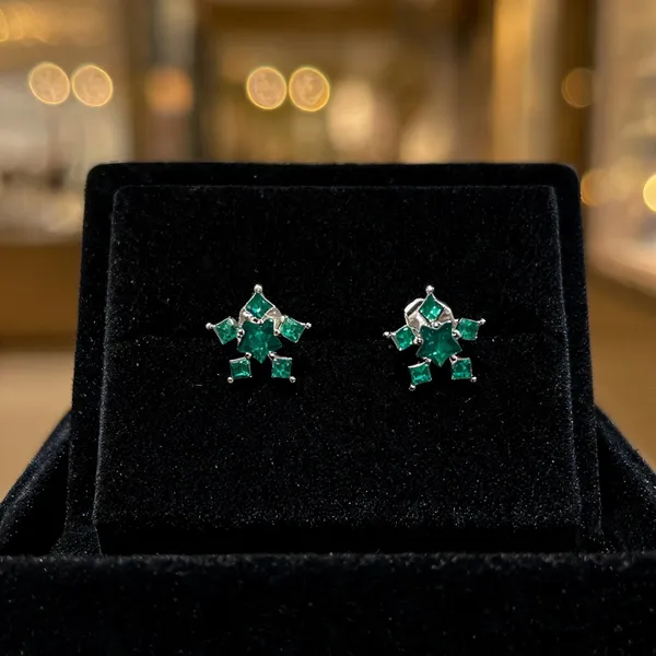 Celestial_Star_Stud_Earrings_Green