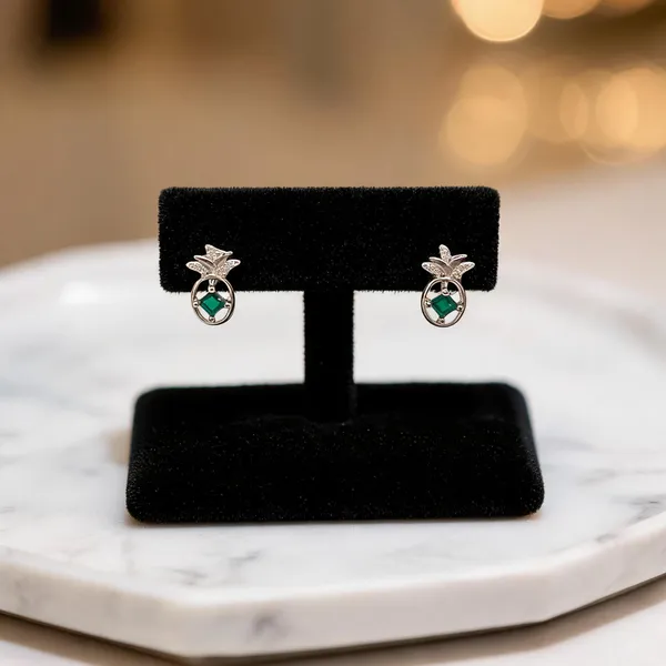 Pineapple_Stud_Earrings_Green