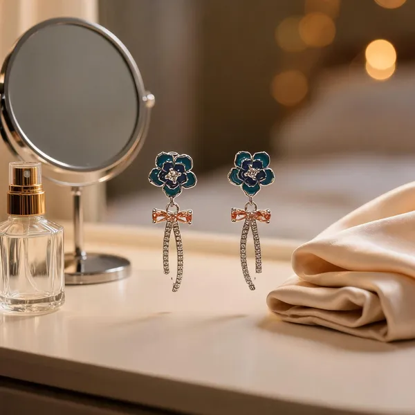 Azure_Blossom_Bow_Drop_Earrings_Beige