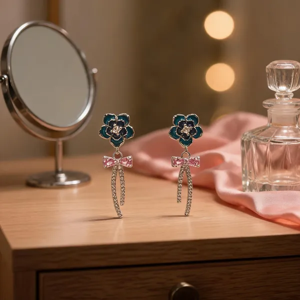 Azure_Blossom_Bow_Drop_Earrings_Pink