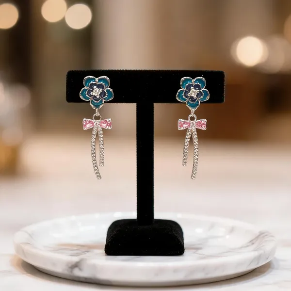 Azure_Blossom_Bow_Drop_Earrings_Pink