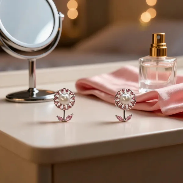 Blushing_Petal_Pearl_Flower_Studs_Pink