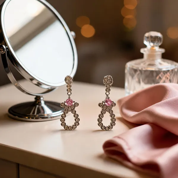 Elegant_Loop_Drop_Earrings_Pink