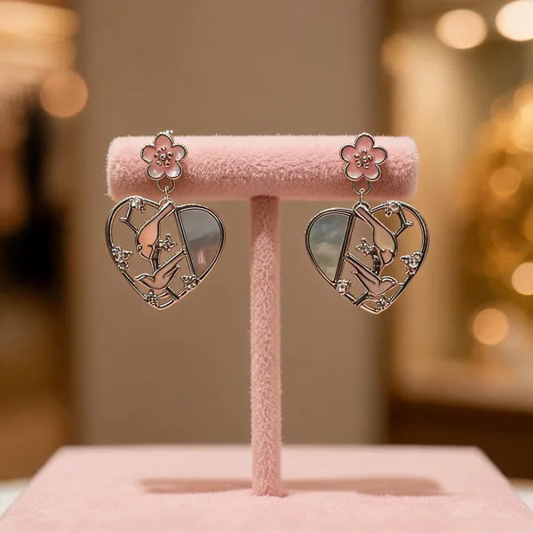 Lovebird_Heart_Dangle_Earrings_Pink