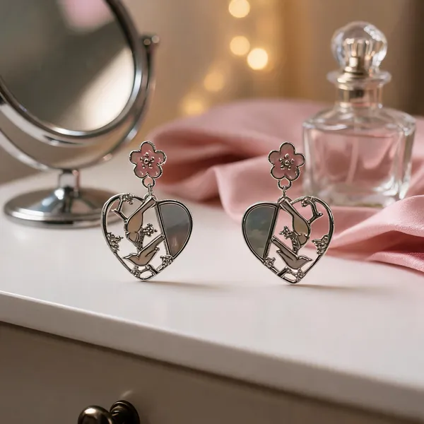 Lovebird_Heart_Dangle_Earrings_Pink