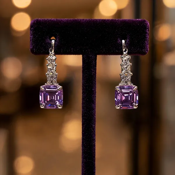 Asscher_Cut_Drop_Earrings_Purple